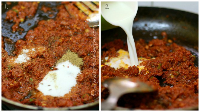 Add milk to soyabean curry