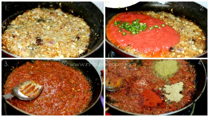 Add Tomato and spices in Soyabean curry