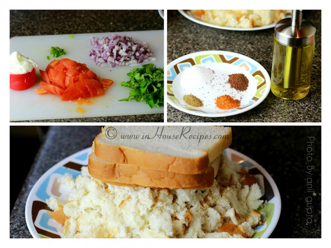 Ingredients for bread poha