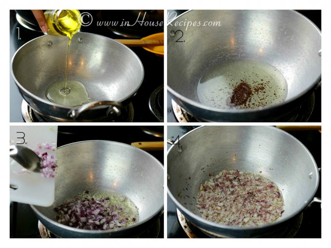 Make Onion Tomato tadka for bread poha