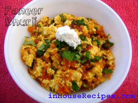 Paneer bhurji recipe