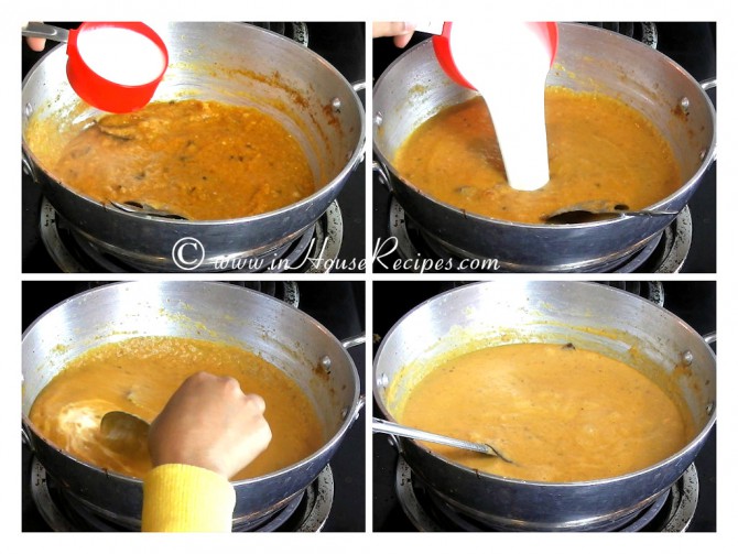 Add Milk cream to mughlai gravy