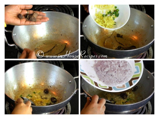 Roast whole spices for mughlai gravy