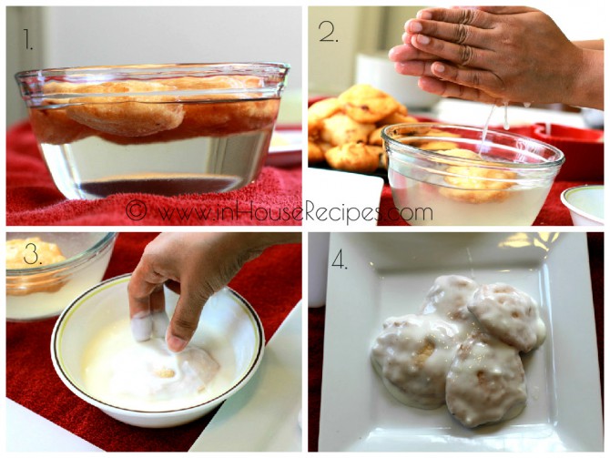 Dip vada in sweet curd