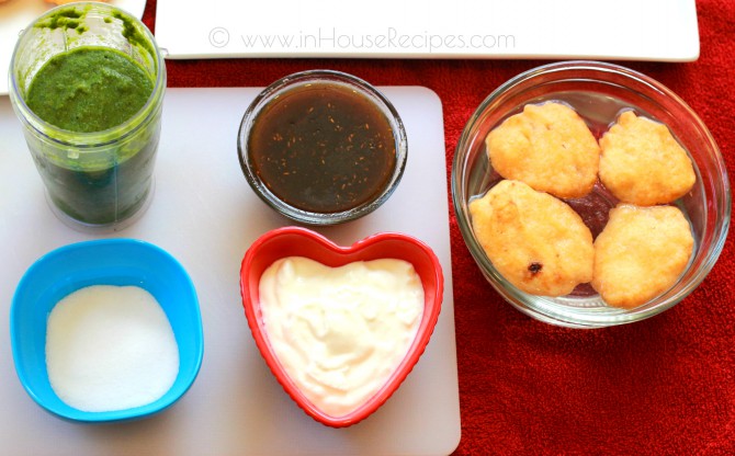 Ingredients to serve dahi vada