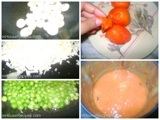 Preparing Ingredients for khoya matar makhana