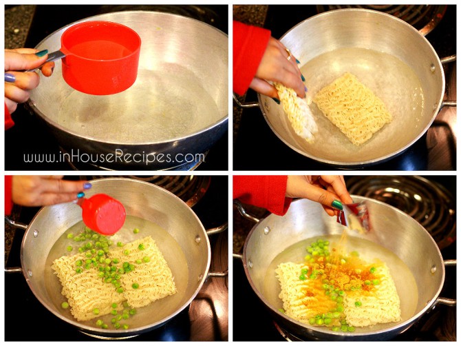 Boiling Maggi for masala maggi