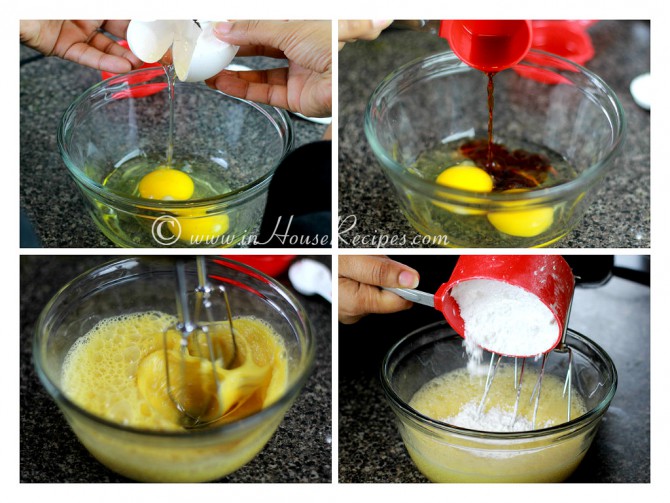 Mixing Egg with maida