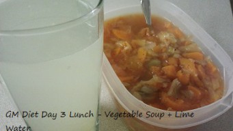 GM diet day 3 - Vegetarian lunch