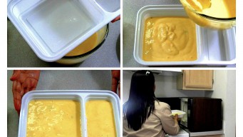 Preparing Dhokla pan and Cooking Dhokla in microwave Preparing Dhokla pan and Cooking Dhokla in microwave