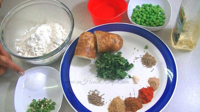 Ingredients for Aloo Samosa recipe