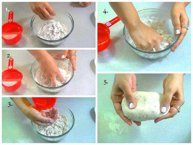 Kneading Maida to make Samosa dough