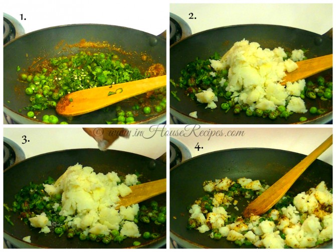 Roast aloo for samosa stuffing