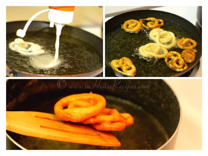 Frying jalebi