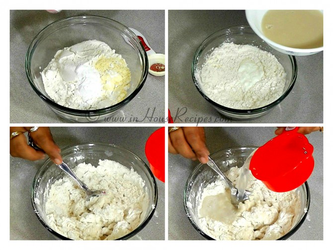 Mixing Jalebi ingredients