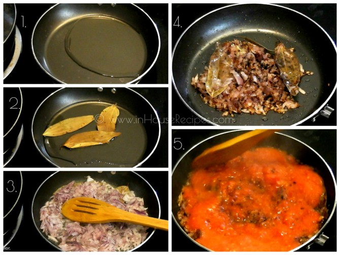 Making tomato tadka for punjabi chole