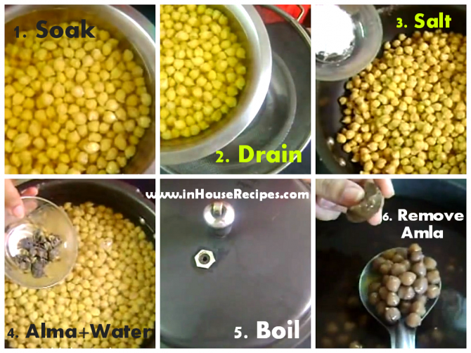 Make black Chole with dry Amla