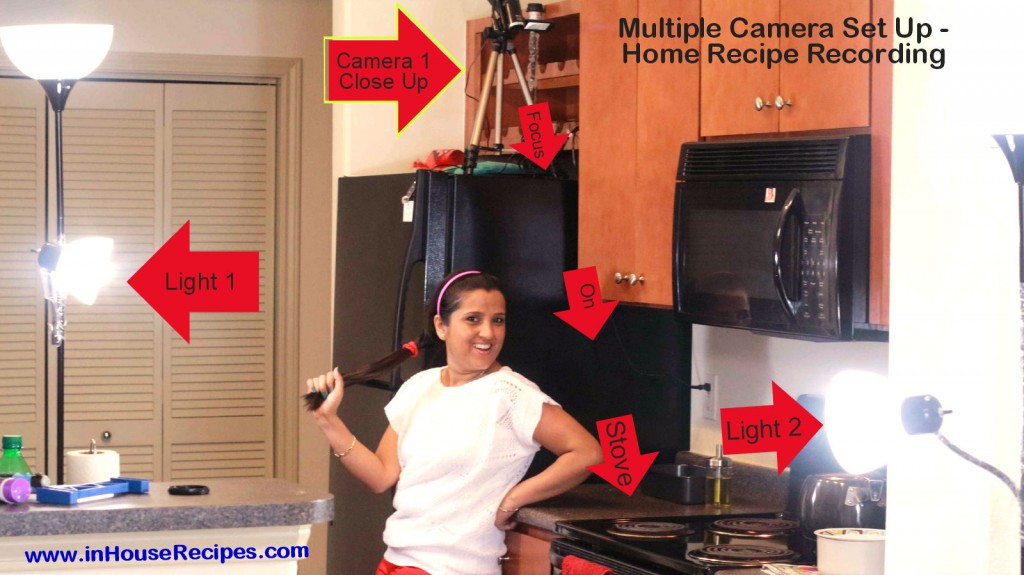 Camera-1 placement for multiple camera home based recipe recording