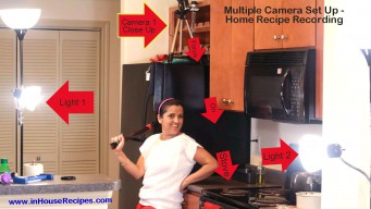 Camera-1 placement for multiple camera home based recipe recording