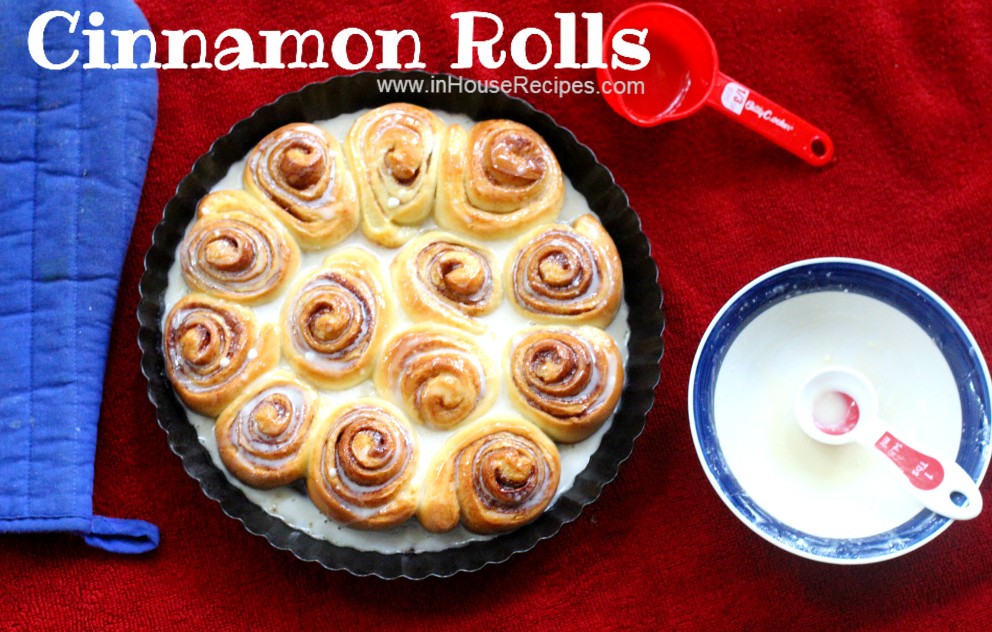 Cinnamon Rolls Recipe Dough to Bake Oven or Microwave Convection