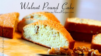 Walnut dry pound cake - Marble shaped sliced pieces