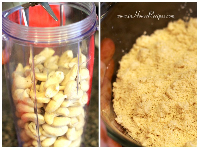 Grind Cashew in a clean jar with no earlier residue and smell.