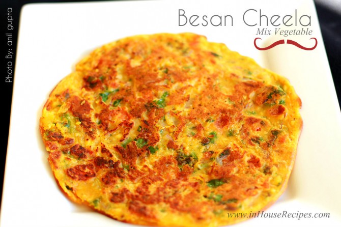 vegetable besan cheela in 10 minutes