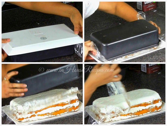 Taking Tiramisu out of pan after refrigeration