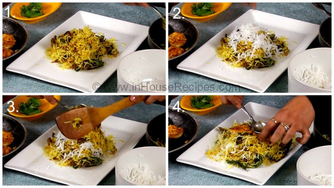 Serving tava Egg Biryani