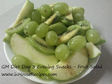 GM diet Day 3 Evening Snacks