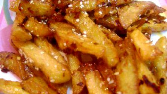 Honey chilli potato