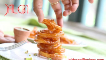 Garnish Jalebi with pistachio and Saffron