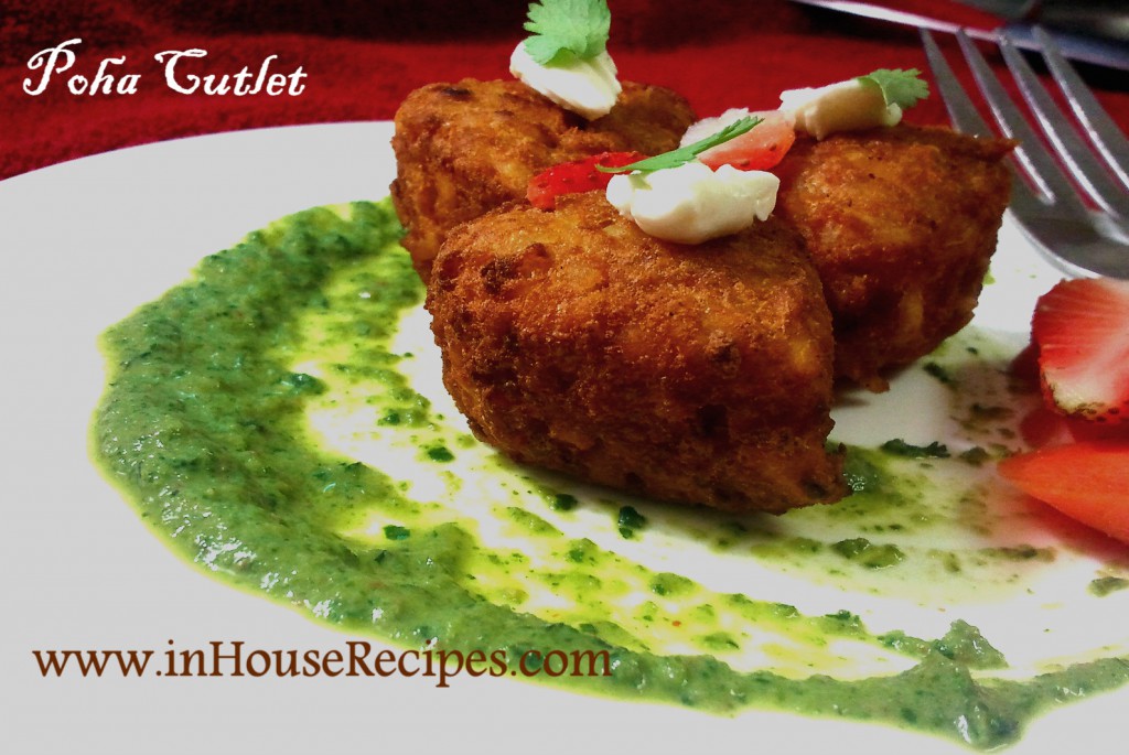 Heart Shaped Poha Cutlet